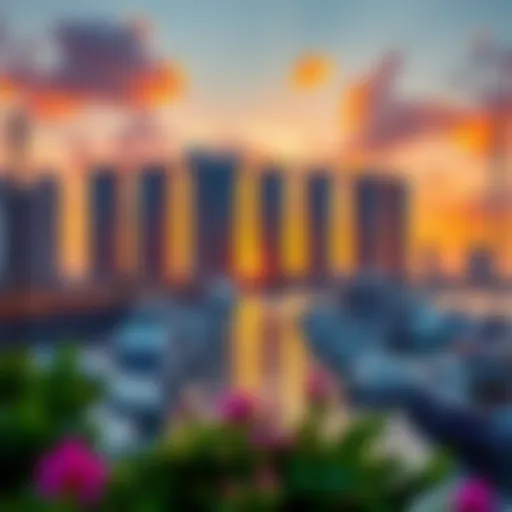 The Address Marina: A Sunset Spectacle Stunning view of The Address Marina at sunset