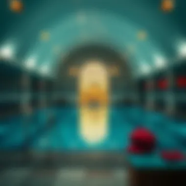 Interior shot highlighting the amenities available at Al Nasr Swimming Pool