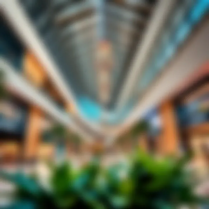 Modern amenities in a contemporary shopping mall