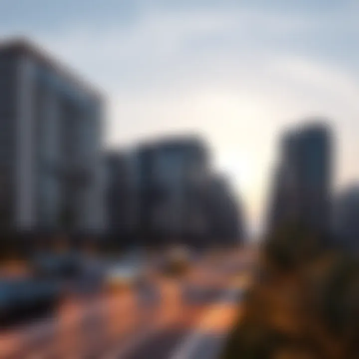 Luxurious apartment buildings in a prime neighborhood