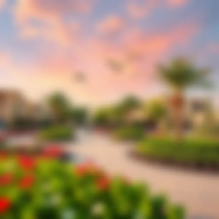 Landscaped Community Park in Damac Hills 2 Beautifully landscaped community park in Damac Hills 2 designed for family activities