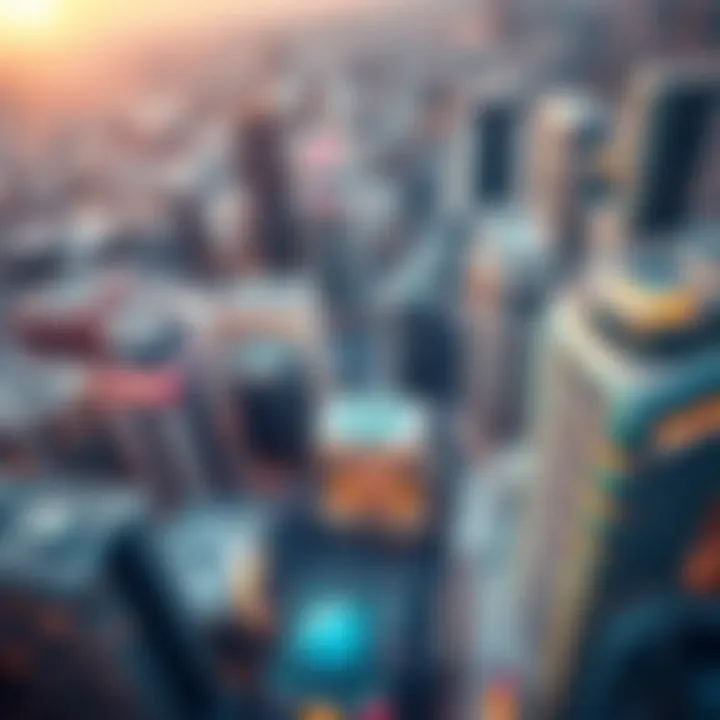 Aerial view of Dubai Design District showcasing modern architecture