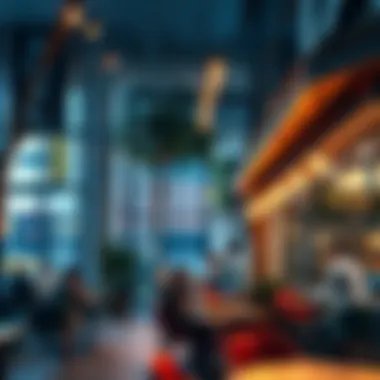 Vibrant lifestyle scene at a café in Dubai Design District