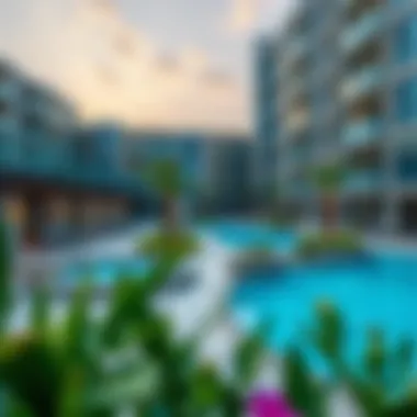 Community amenities such as swimming pools and fitness centers in Discovery Garden