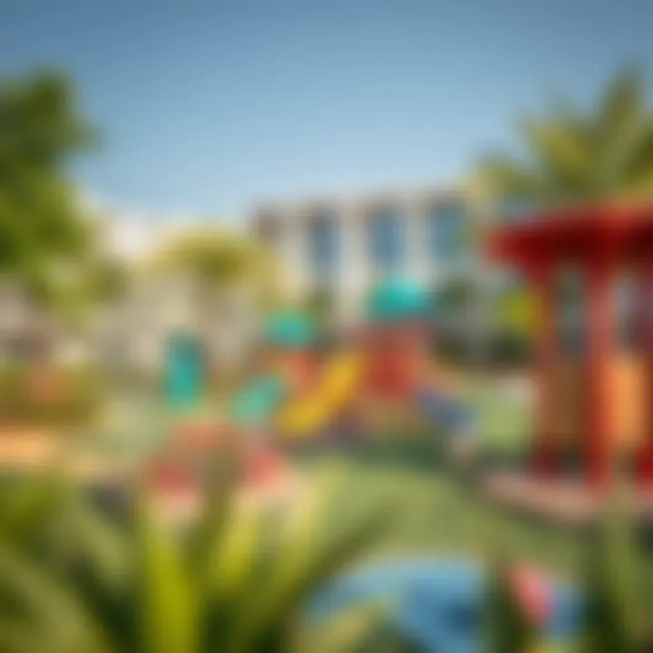 Modern Play Area in Discovery Garden Play area with modern amenities in Discovery Garden