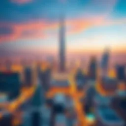 Aerial view of Dubai's skyline showcasing the iconic Burj Khalifa