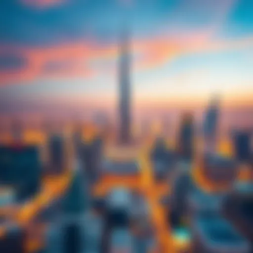 Aerial view of Dubai's skyline showcasing the iconic Burj Khalifa