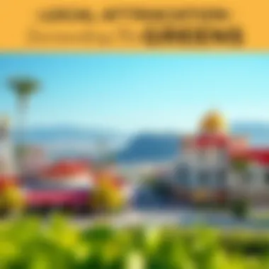 Scenic view of local attractions and entertainment options near The Greens