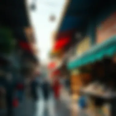 Vibrant marketplace atmosphere with local vendors