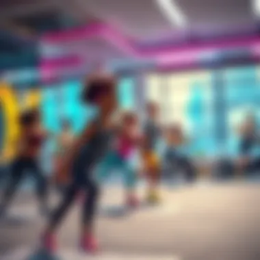 Community Engagement Through Group Fitness Group fitness class showcasing community engagement