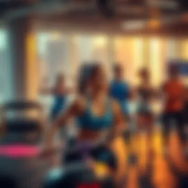 Dynamic Workout Sessions Led by Instructors Instructors leading a dynamic workout session