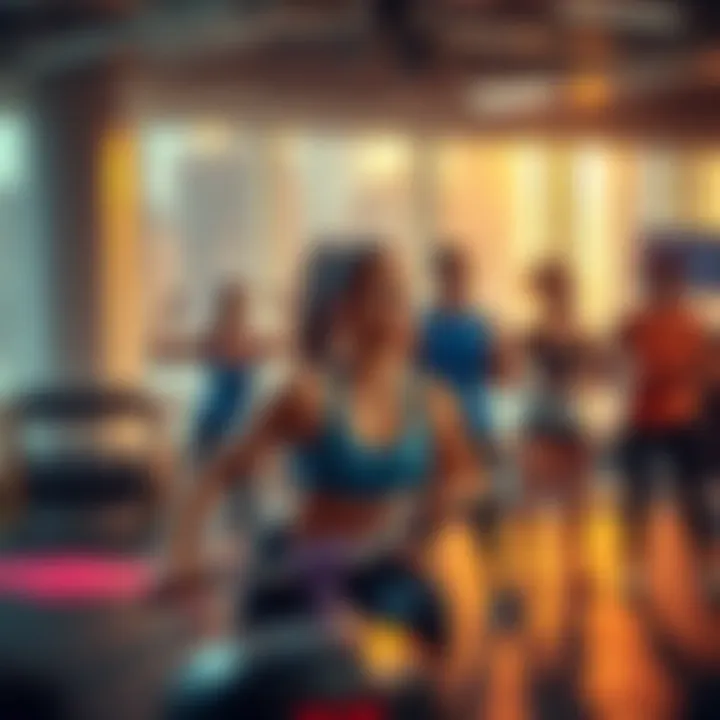 Dynamic Workout Sessions Led by Instructors Instructors leading a dynamic workout session