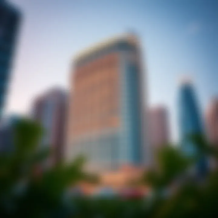 Architectural Elegance of Hudaiba Building Stunning view of the Hudaiba Building's facade