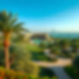 Panoramic view of Jebel Ali Recreation Club's lush landscapes