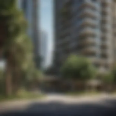 Elegant Residential Living A luxurious residential building in JLT with lush greenery surrounding it