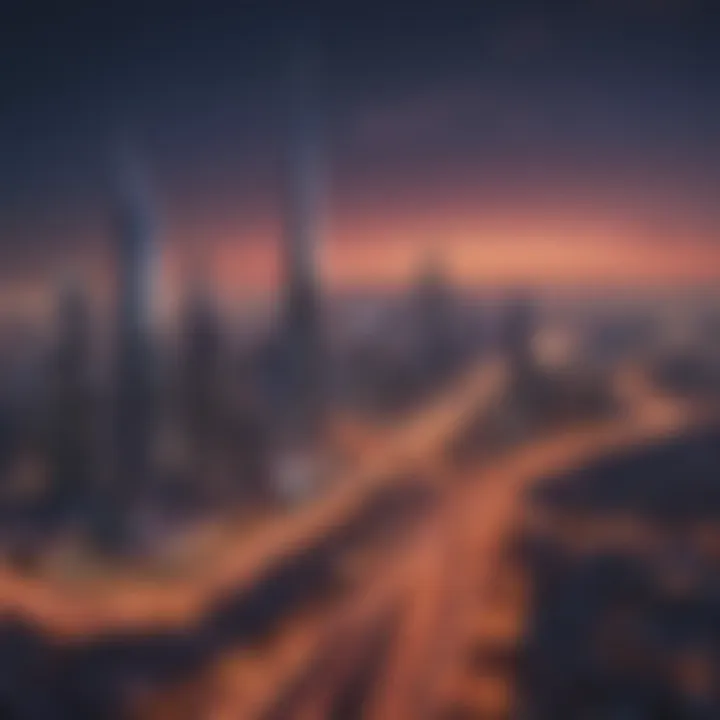 Stunning skyline view of the Jumeirah Triangle