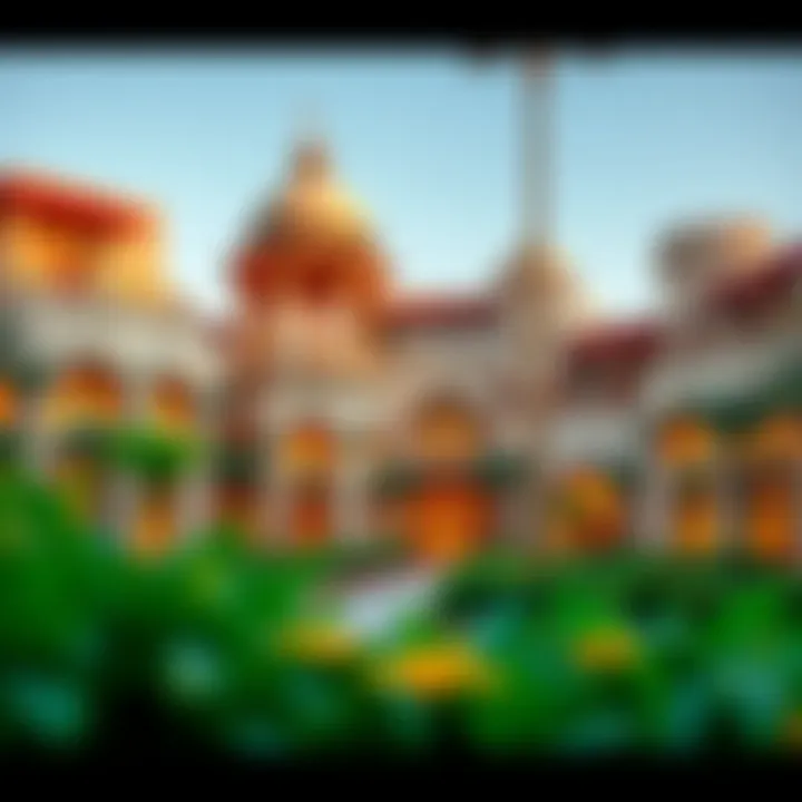 Architectural details of Khawaneej Walk highlighting artistic designs