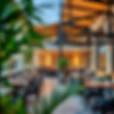 Diverse Dining Options in Unique Settings Dining area at Khawaneej Walk featuring unique restaurant designs