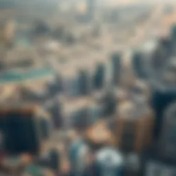 Aerial view showcasing the sprawling urban landscape of Dubai