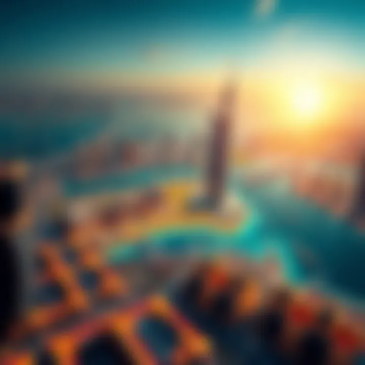 Detailed map highlighting the strategic location of Dubai in the Middle East