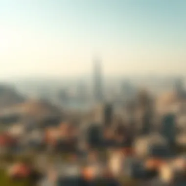 An illustration depicting the topographical features surrounding Dubai