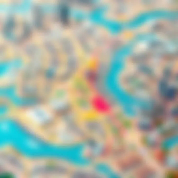 Geographical Map of Dubai's Dimensions Map highlighting Dubai's geographical dimensions