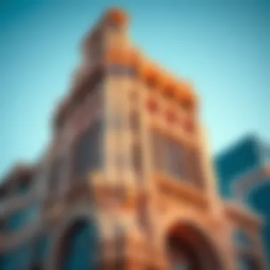 Facade Details of the Lootah Building Close-up of the intricate design details of the Lootah Building's facade