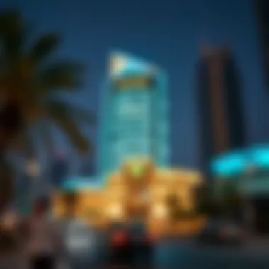 Nighttime Illumination of the Lootah Building The Lootah Building illuminated at night, highlighting its modern design