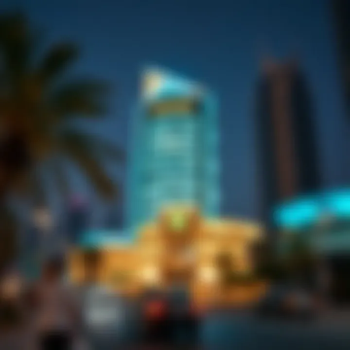 Nighttime Illumination of the Lootah Building The Lootah Building illuminated at night, highlighting its modern design