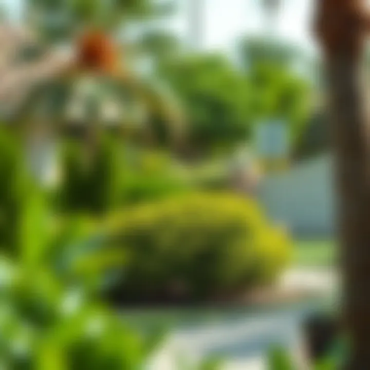 Community park in Majan with lush greenery