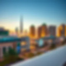 Majan skyline showcasing contemporary architecture