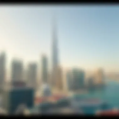 Stunning skyline view of Dubai Marina with modern skyscrapers