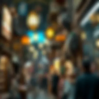 A glimpse of the bustling atmosphere in a souk corridor