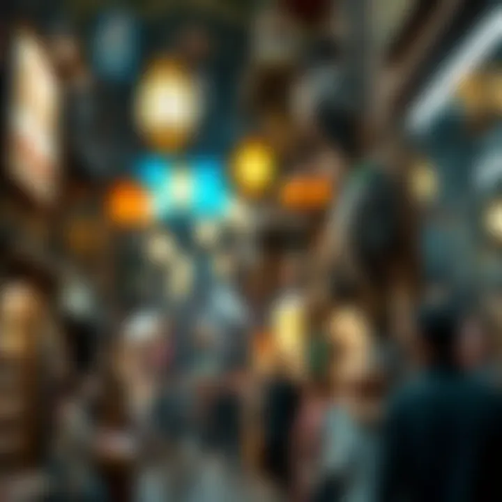 A glimpse of the bustling atmosphere in a souk corridor