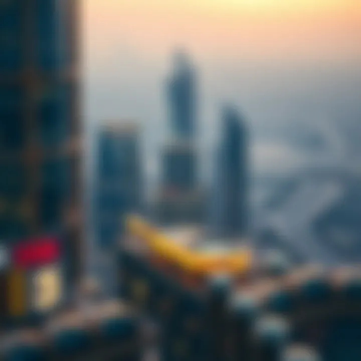 Artistic representation of urban development in Dubai