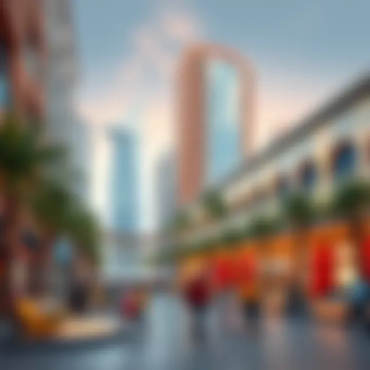 A bustling community area developed by Emaar