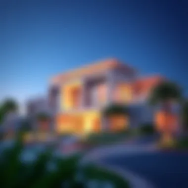 Modern architectural design of a luxury villa in Meydan