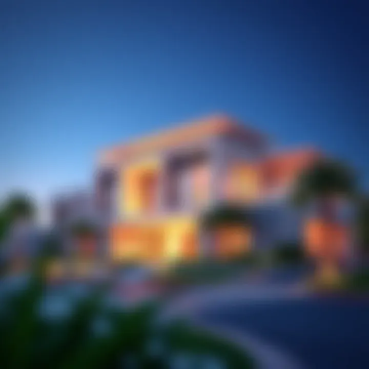 Modern architectural design of a luxury villa in Meydan
