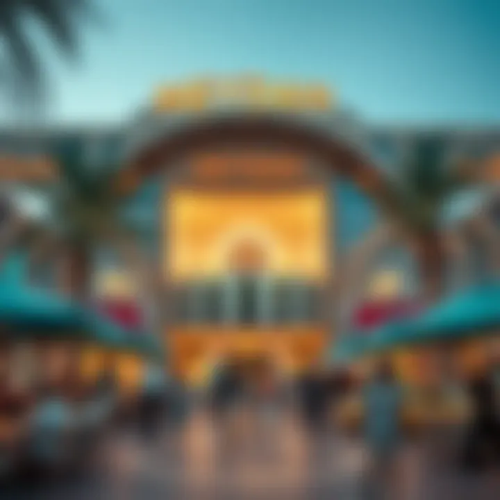 Luxurious shopping and dining area in Meydan