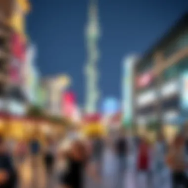 Vibrant community life in Town Square Dubai, bustling with activity