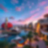 Stunning view of Jumeirah Islands showcasing unique architectural designs
