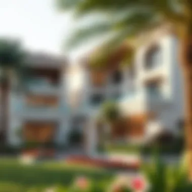 Luxury Living in Jumeirah Islands Luxurious residential villas in Jumeirah Islands with lush landscaping