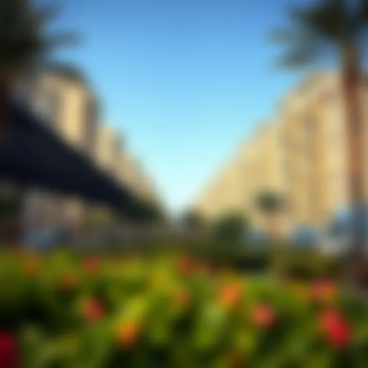 A serene community park in a residential neighborhood of Dubai