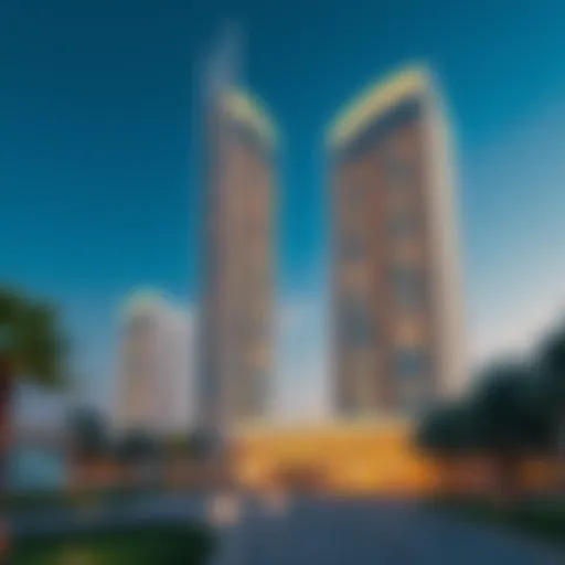 The stunning architectural design of Siraj Tower, showcasing modernity and elegance.