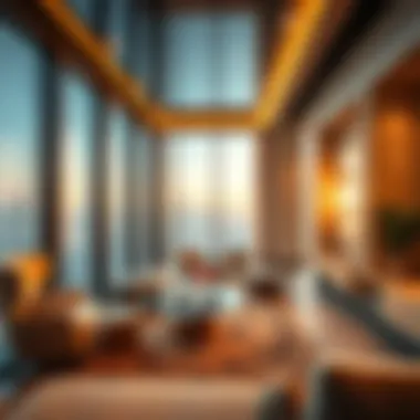 Interior amenities of Siraj Tower illustrating luxury and comfort.