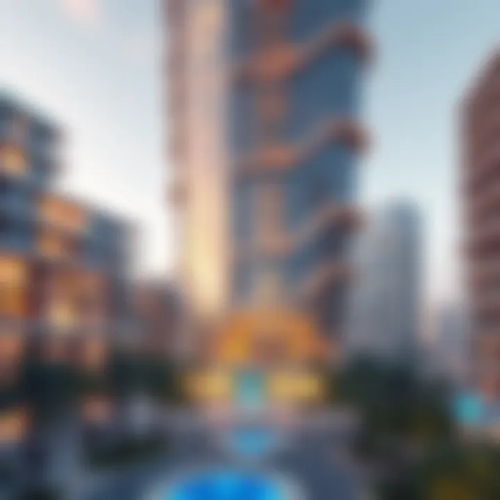 Innovative Architecture of Spring Oasis Tower Architectural details of the Spring Oasis Tower showcasing innovative design