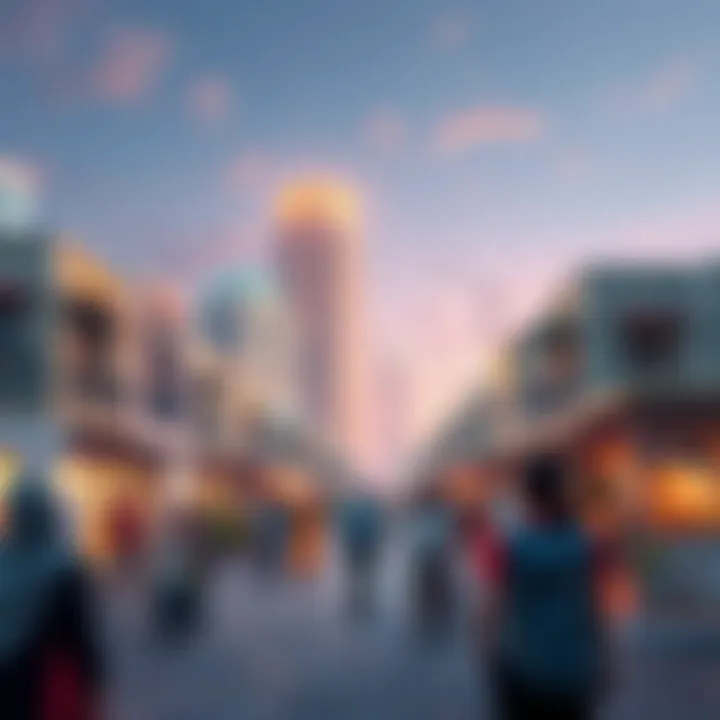 Community Life Around Spring Oasis Tower Vibrant community life surrounding the Spring Oasis Tower