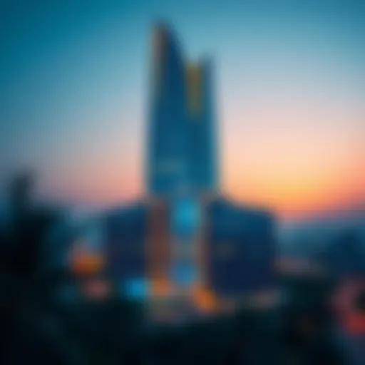 Spring Oasis Tower at Sunset Stunning view of the Spring Oasis Tower against a sunset backdrop