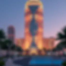 Elegant architectural view of the Tennis Tower