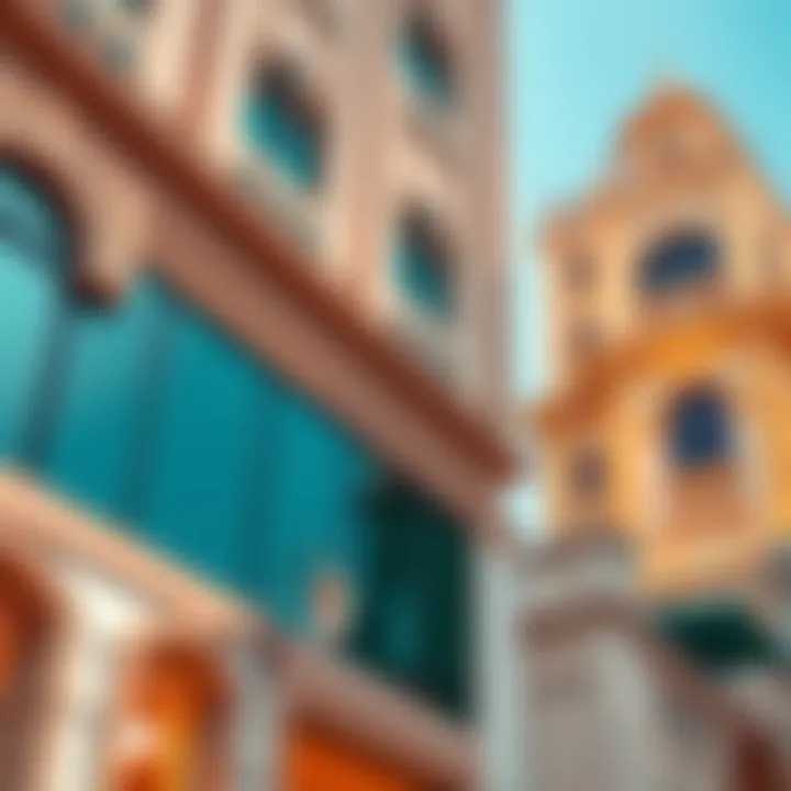 Architectural Details of Zarooni Building Close-up of the architectural details of the Zarooni Building